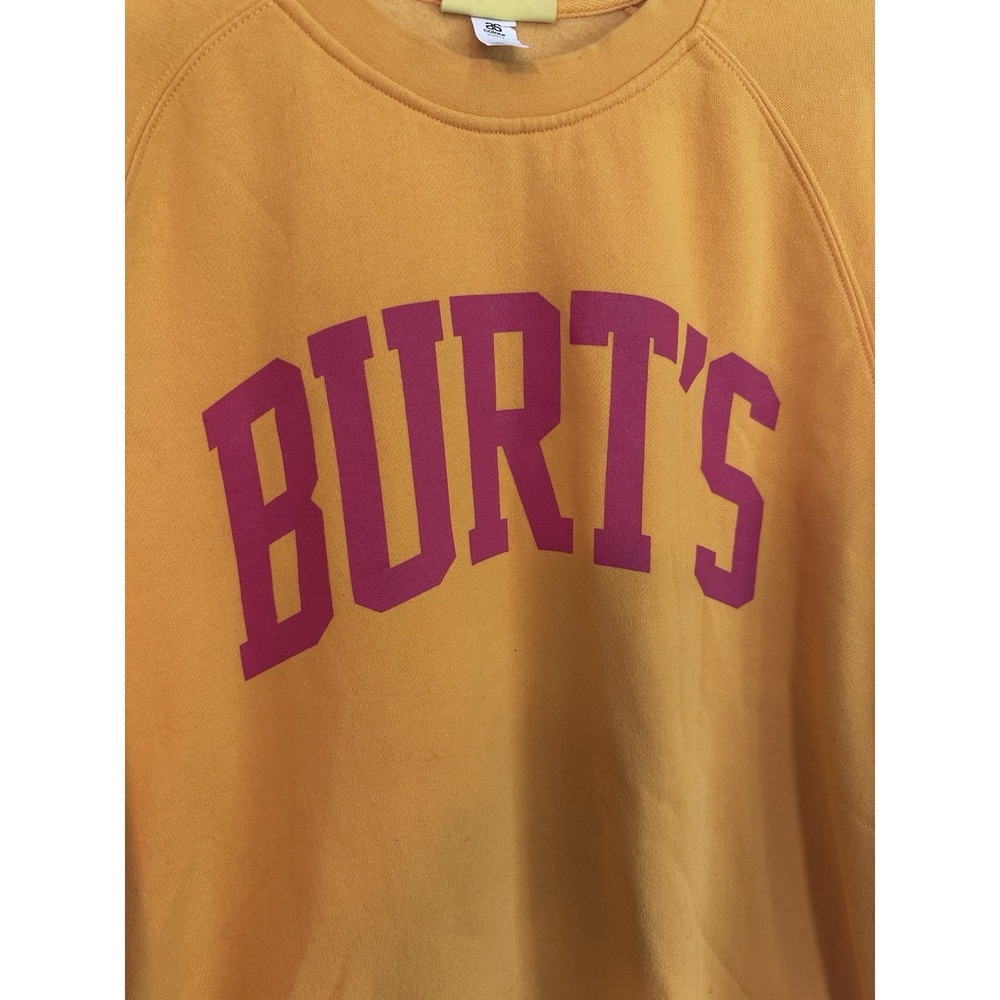 NWOT Burt's Bees Chapstick Promo XL Golden Yellow Fleece Crew Neck Sweatshirt - Picture 8 of 14
